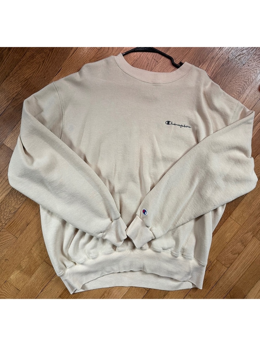 2XL - Men - Champion Cream Crewneck Sweatshirt